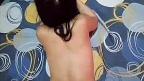 que rica esa leche, amigo, me la hizo tragar toda!