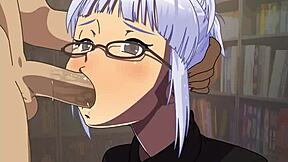 koga akemi gives deepthroat blowjob in library 😍