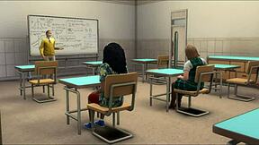 Teacher Fucks His Student Hard in Classroom Anal Session