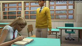 Teacher Fucks His Student Hard in Classroom Anal Session