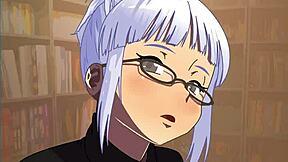 koga akemi gives deepthroat blowjob in library 😍