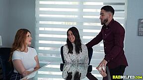 abby somers and bess breast in hot threesome with doctor and patient