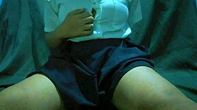 Teen student flashes pussy during college masturbation session