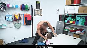 Young Teen Shoplifter Faces Intense Domination And Doggystyle In Garage Interrogation