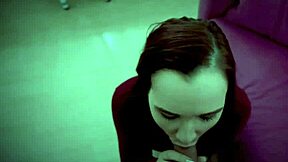 horny stepsister gives stepbro head and swallows jizz 😏