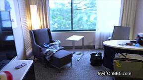 surprise bbc foursome with hot blondes in hotel