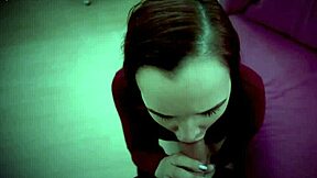 horny stepsister gives stepbro head and swallows jizz 😏