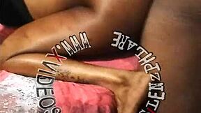 The ebony teen whore gets her pussy dug into doggystyle