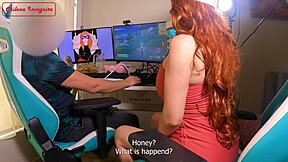 girlfriend fucks me during game