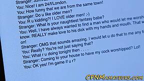 Pretty blonde teen in CFNM handjob and blowjob