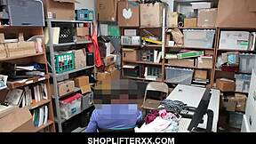 Sexy Brunette Latina Thief Punished in Garage