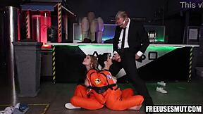 nosy teens get interrogated by mib agent in hardcore freeuse threesome fantasy