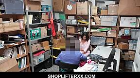 Sexy Brunette Latina Thief Punished in Garage