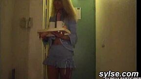 These lesbians use big dildos for anal play! Mommy and teen action with toys