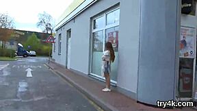 Sweet cutie blows penis in POV