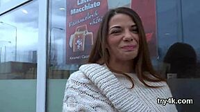 Sweet cutie blows penis in POV