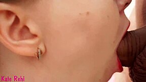 close-up throbbing orgasm during oral creampie session