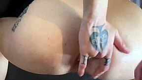 Snow Deville experiences intense sensations in the scene.