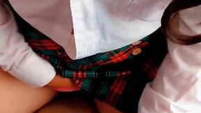 horny latina student helps with her tight pussy after finding me masturbating