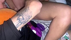 Day One Anal Training With Deep Dildo Stretching Tight Holes