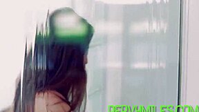 teen rubs stepmom's clit as she rides cock