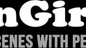 Man, this alluring Mormon teen fingers herself right in front of a shy guy! 😍