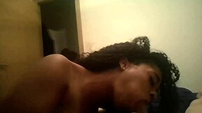 Ebony Stepdaughter Rides Stepfather Hard