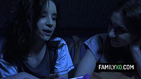 Perv stepdad fucks her best friend Kelsey Kage and Lily Moon