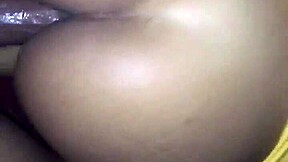 Petite ebony teen 18+ takes black cock in POV.