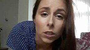 horny teen girl shows off wet pussy and natural tits up close