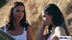 three chicks lick and finger each other