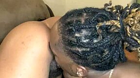 honey cocane eats ebony teen pussy from behind