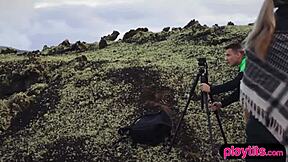 Photographer has sex with her model outside