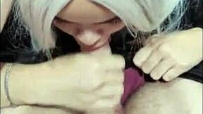 white wolf ofc white moon performs oral on narrator