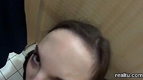 Luscious czech chick gets teased in hypermarket, then nailed in pov hardcore session with monster cock