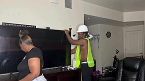 hey, watch kendale the construction worker give his client a big black cock on the job