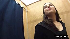 Luscious czech chick gets teased in hypermarket, then nailed in pov hardcore session with monster cock