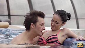 Old4K and Angie Moon bridge 25-year gap with steamy teen sex