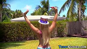 Is This Booty Teen Riding A Monster Cock Outdoors?