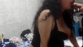 After the party, I took her home to suck my dick and penetrate her ass