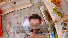 I give ursula kinky fruit blowjob in pov