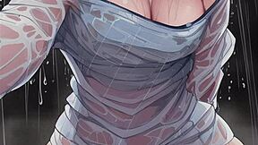 relaxing ear lick on nude teen in rain.