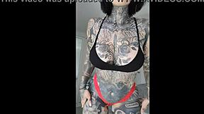 petite tattooed girl melody radford dances sexily