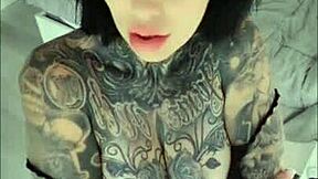 petite tattooed girl melody radford dances sexily