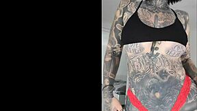 petite tattooed girl melody radford dances sexily