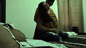 while the husband works, she enjoys with her big tits and ass