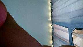 Neighbor fucked me hard in the dorm with his monster cock after mom left