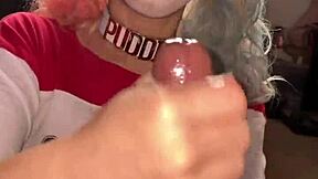 Harley quinn rides massive black cock in interracial action