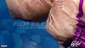 Busty Pinay flaunts her big boobs by the pool