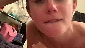 Skinny Slut Sucks Cock With Intense Passion In Amateur Video